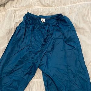 Blue trash bag pants